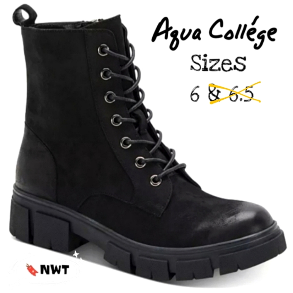 ⚡🎉🔖Aqua Collége Waterproof "Pippa" combat boots, sizes 6 & 6.5 (NWT!)